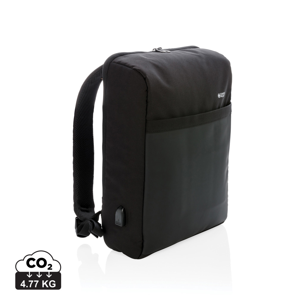 Swiss Peak 15″ stöldskyddad RFID & USB-ryggsäck, PVC-fri