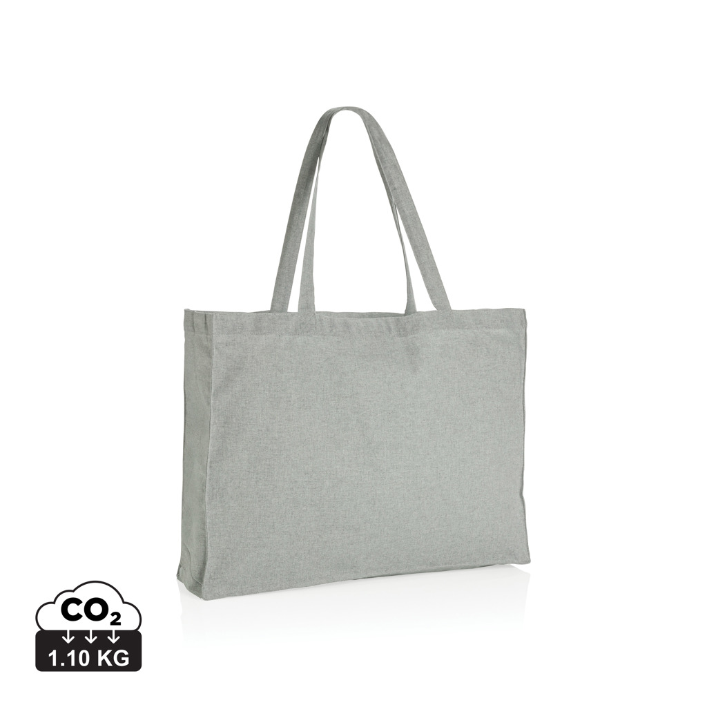 Impact AWARE™ shoppingkasse m. bälg återvunnen bomull 145gr