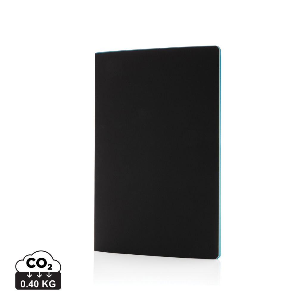Softcover PU anteckningsbok med färgade kanter