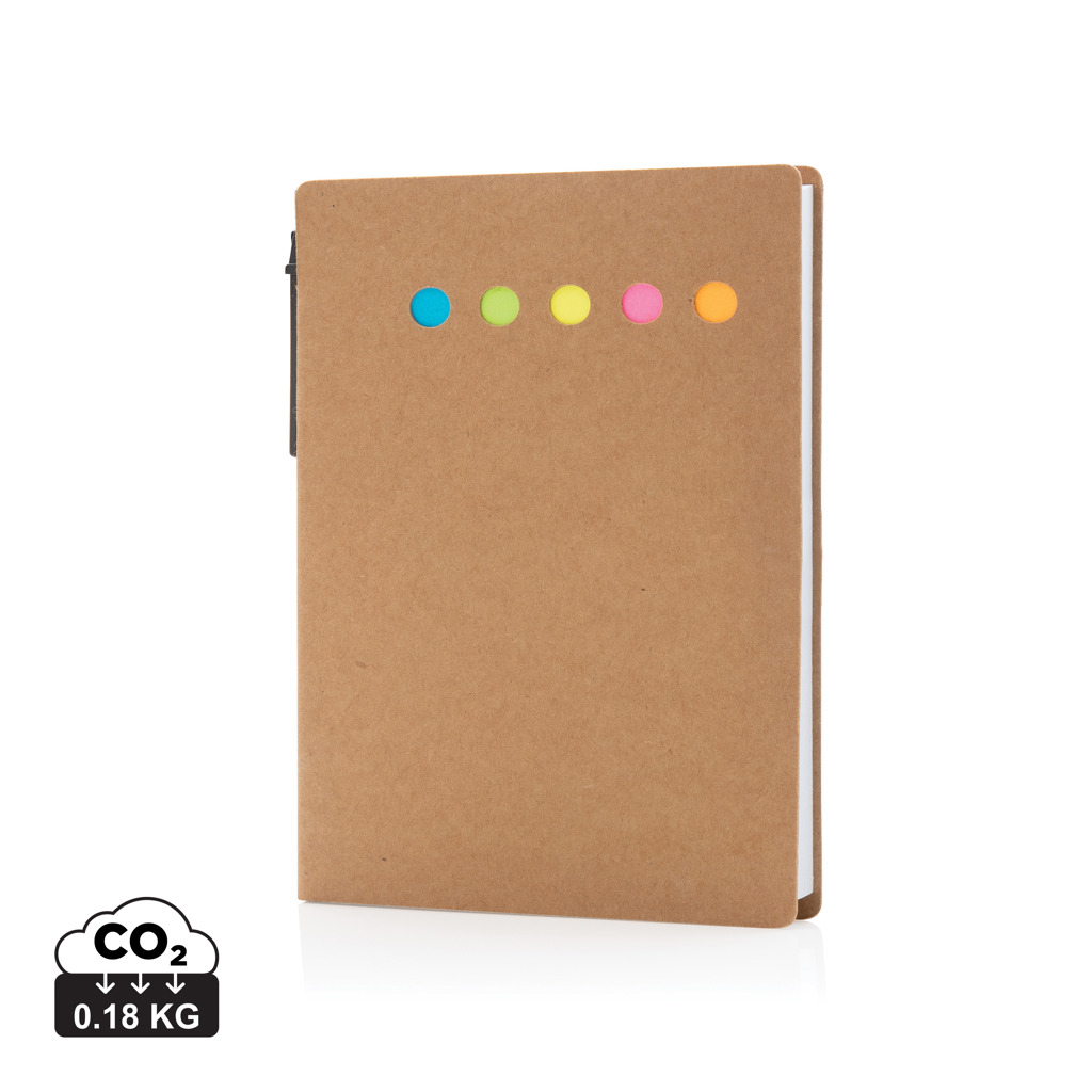 Kraftpapper sticky notes A6 med penna