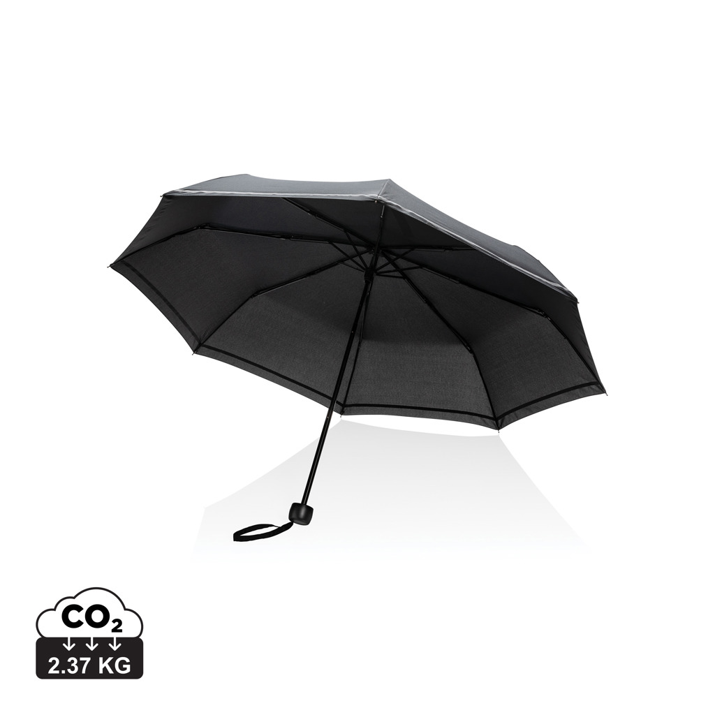 20.5″ Impact AWARE™ RPET 190T pongee reflekterande paraply
