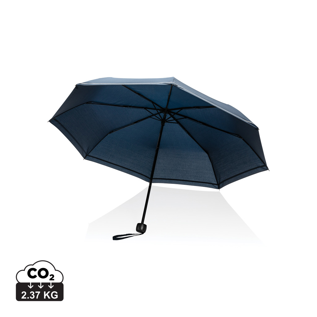 20.5″ Impact AWARE™ RPET 190T pongee reflekterande paraply